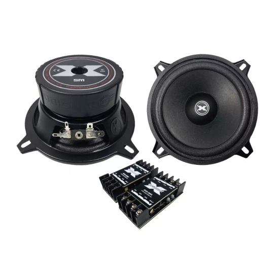 Excursion SHX-5M średnio-niskotonowe głośniki samochodowe (mid-woofery) o średnicy 130mm - 3ohm, 75/200W, 91dB, 55-10000Hz, 2-drożne zwrotnice, głęb.